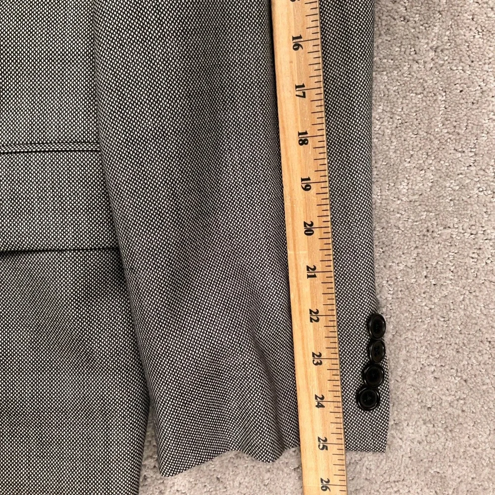 Hickey Freeman Blazer Mens 40R Gray  Birdseye Worsted Wool 2-Button VTG USA